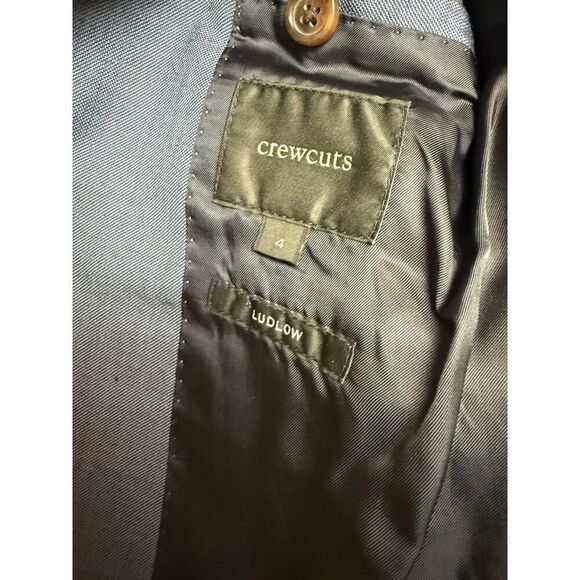 Crewcuts Ludlow Suit Jacket in Stretch Worsted Wool Bend Boy's Sz. 4 - Picture 4 of 5